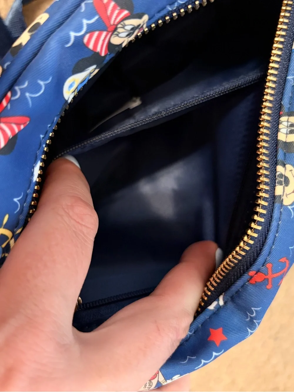 Navy Mickey & Minnie Disney Cruise Line Crossbody Bag - Picture 3 of 6